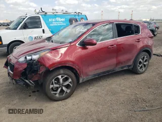 2020 Kia Sportage LX with VIN KNDPM3AC5L7829395, listed as a Copart auction lot 48951455 with 58,089 mi miles and Salvage Title. Bid and sale history available at DreamBid. Image 1.