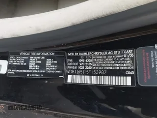 2005 Mercedes-Benz CLK 320 z VIN WDBTJ65J15F153987, wystawiony jako IAAI lot #41771112 z przebiegiem 208 754 mil mil oraz . Historia ofert i sprzedaży dostępna na DreamBid. Obrazek 9.