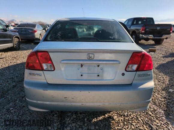 2005 Honda Civic with VIN JHMES96695S009385, listed as a Copart auction lot 88084805 with 188,259 mi miles and Salvage Title. Bid and sale history available at DreamBid. Image 6.