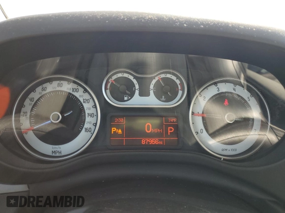 2014 FIAT 500L Easy with VIN ZFBCFABH7EZ023964, listed as a Copart auction lot 72838314 with 87,956 mi miles and Salvage Title. Bid and sale history available at carsss.com. Image 9.
