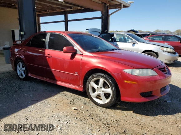 2004 Mazda Mazda6 s with VIN 1YVFP80D545N85345, listed as a Copart auction lot 50378455 with 244,193 mi miles and Salvage Title. Bid and sale history available at carsss.com. Image 4.