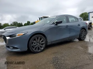 2024 Mazda 3 S Carbon Edition with VIN 3MZBPBCM8RM408560, listed as a Copart auction lot 55236975 with 8,386 mi miles and Non Repairable. Bid and sale history available at DreamBid. Image 1.