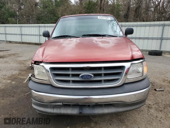 2002 Ford F-150 XL with VIN 1FTRF17292NB56837, listed as a Copart auction lot 43421545 with 0 mi miles and Salvage Title. Bid and sale history available at carsss.com. Image 5.