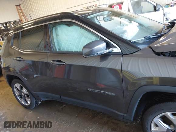 2020 Jeep Compass Limited with VIN 3C4NJDCB5LT100593, listed as a IAAI auction lot 41724046 with 35,581 mi miles and . Bid and sale history available at DreamBid. Image 14.