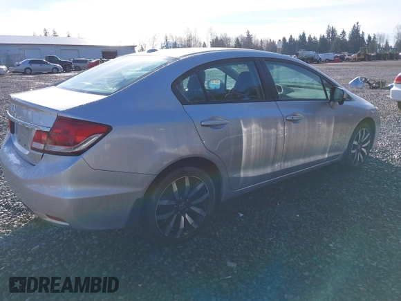 2015 Honda Civic Sedan EX-L with VIN 19XFB2F91FE205512, listed as a IAAI auction lot 41849708 with 122,947 mi miles. Bid and sale history available at carsss.com. Image 4.