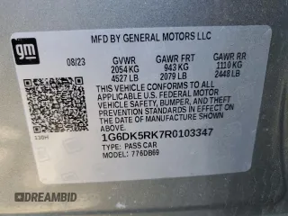 2024 Cadillac CT4 Luxury z VIN 1G6DK5RK7R0103347, wystawiony jako Copart lot #44062065 z przebiegiem 6 805 mil mil oraz Szkoda całkowita • Salvage title. Historia ofert i sprzedaży dostępna na DreamBid. Obrazek 12.