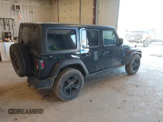 2021 Jeep Wrangler Unlimited Sport S with VIN 1C4HJXDG8MW578205, listed as a IAAI auction lot 42040105 with 46,537 mi miles and . Bid and sale history available at DreamBid. Image 4.