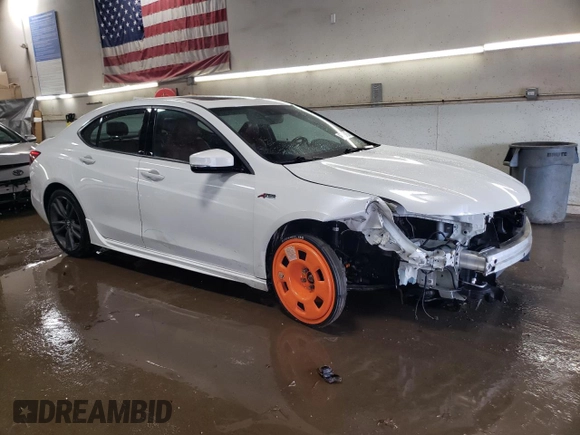 2019 Acura TLX w/A-Spec Pkg with VIN 19UUB1F62KA002053, listed as a Copart auction lot 46813715 with 64,280 mi miles and Salvage title. Bid and sale history available at DreamBid. Image 4.