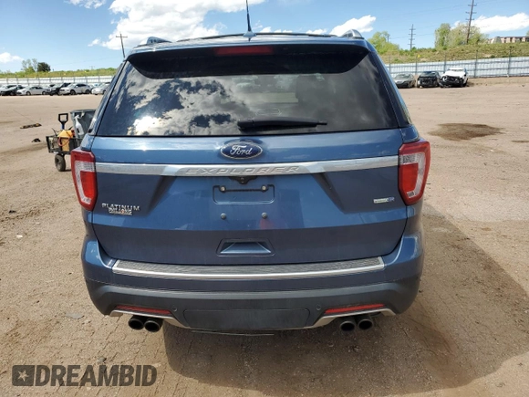 2018 Ford Explorer Platinum with VIN 1FM5K8HT8JGB08741, listed as a Copart auction lot 57678785 with 81,335 mi miles and Salvage title. Bid and sale history available at DreamBid. Image 6.