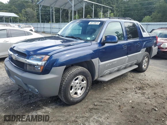 2002 Chevrolet Avalanche with VIN 3GNEK13T52G175796, listed as a Copart auction lot 69728874 with 288,960 mi miles and Clean Title. Bid and sale history available at carsss.com. Image 1.