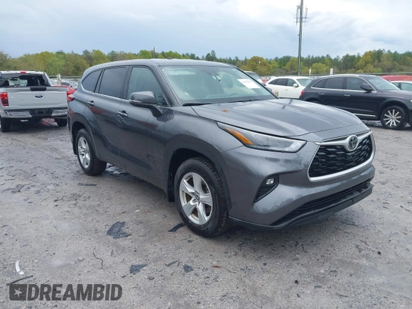 2022 Toyota Highlander LE with VIN 5TDBZRBH8NS594816, listed as a IAAI auction lot 41892825 with 49,229 mi miles and . Bid and sale history available at DreamBid. Image 1.