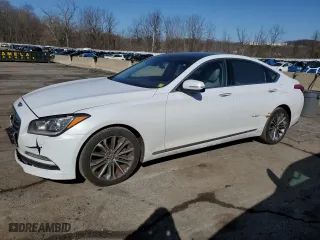 2016 Hyundai Genesis 3.8L with VIN KMHGN4JEXGU142923, listed as a Copart auction lot 49267195 with 179,723 mi miles and Salvage Title. Bid and sale history available at carsss.com. Image 1.