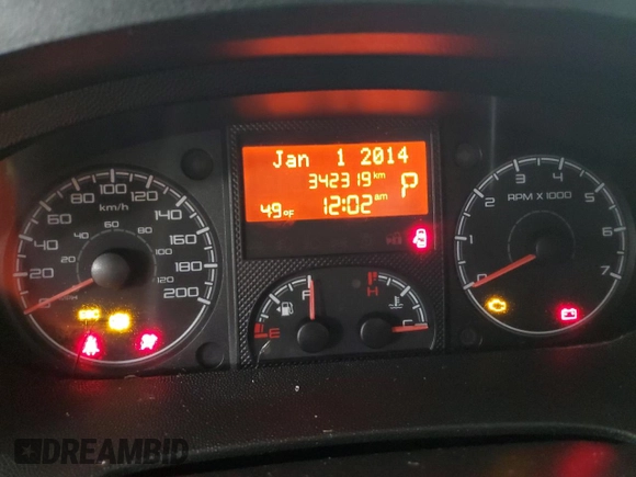2014 Ram ProMaster Cargo with VIN 3C6TRVCG3EE101595, listed as a Copart auction lot 43605045 with 342,319 mi miles and Salvage Title. Bid and sale history available at carsss.com. Image 9.