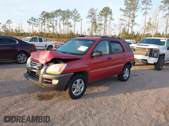 2008 Kia Sportage LX with VIN KNDJE723287548249, listed as a IAAI auction lot 41510548 with 181,668 mi miles. Bid and sale history available at carsss.com. Image 2.