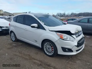 2013 Ford C-Max Energi SEL with VIN 1FADP5CU7DL555403, listed as a IAAI auction lot 40992224 with 72,844 mi miles. Bid and sale history available at carsss.com. Image 1.