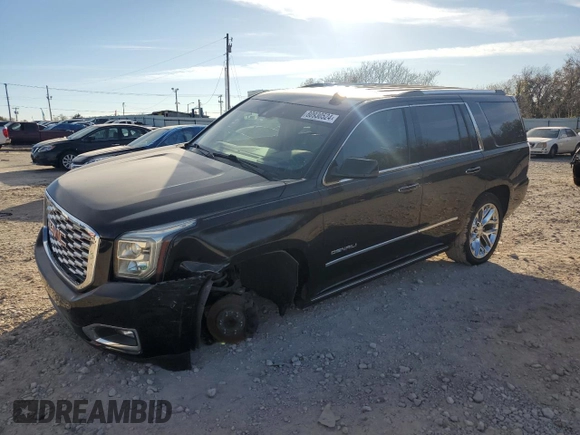 2020 GMC Yukon Denali with VIN 1GKS1CKJ6LR301972, listed as a Copart auction lot 80930524 with 64,215 mi miles and Salvage Title. Bid and sale history available at carsss.com. Image 1.
