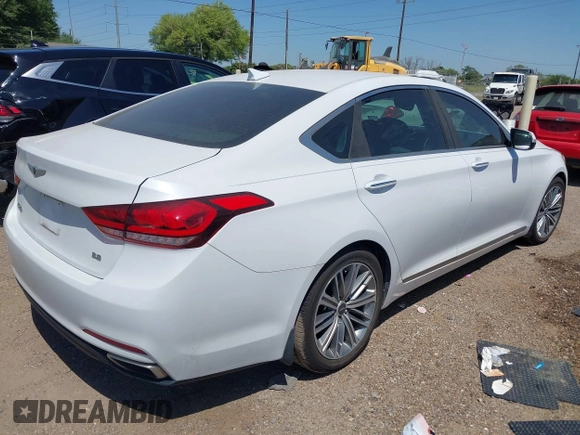 2019 Genesis G80 3.8L z VIN KMTFN4JE1KU313424, wystawiony jako IAAI lot #41985022 z przebiegiem Nie podano mil oraz . Historia ofert i sprzedaży dostępna na DreamBid. Obrazek 4.