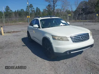 2006 Infiniti FX with VIN JNRAS08U76X100523, listed as a IAAI auction lot 41789613 with 180,641 mi miles. Bid and sale history available at carsss.com. Image 1.
