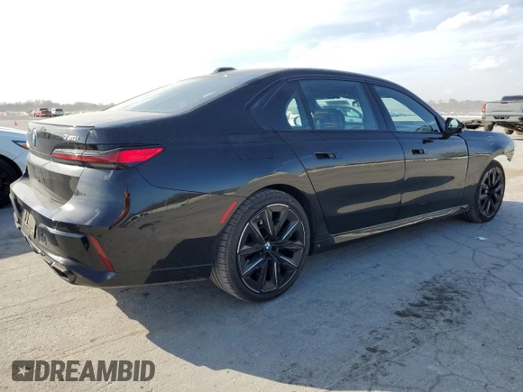 2024 BMW 7 Series 760i xDrive with VIN WBA33EJ00RCS16956, listed as a Copart auction lot 48790845 with 9,958 mi miles and Salvage title. Bid and sale history available at DreamBid. Image 3.
