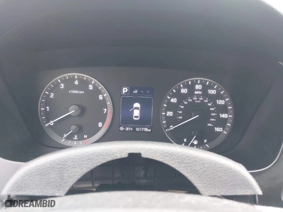 2017 Hyundai Sonata 2.4L with VIN 5NPE24AF9HH499874, listed as a IAAI auction lot 41965343 with 101,778 mi miles. Bid and sale history available at carsss.com. Image 7.