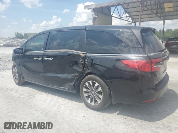 2023 Honda Odyssey EX-L with VIN 5FNRL6H6XPB018723, listed as a Copart auction lot 54877055 with 32,223 mi miles and Salvage Title. Bid and sale history available at carsss.com. Image 2.