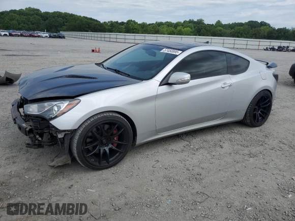 2015 Hyundai Genesis Coupe 3.8L Base with VIN KMHHU6KJ8FU126376, listed as a Copart auction lot 57450895 with 67,739 mi miles and Salvage title. Bid and sale history available at DreamBid. Image 1.