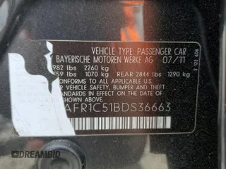 2011 BMW 5 Series 528i with VIN WBAFR1C51BDS36663, listed as a Copart auction lot 51995635 with 112,132 mi miles and Salvage Title. Bid and sale history available at carsss.com. Image 12.