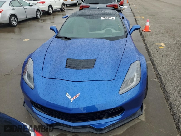 2019 Chevrolet Corvette Grand Sport 2LT with VIN 1G1YX2D72K5119765, listed as a Copart auction lot 74289414 with 0 mi miles and Non Repairable. Bid and sale history available at carsss.com. Image 5.