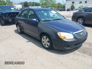 2009 Kia Spectra EX with VIN KNAFE222795638166, listed as a IAAI auction lot 42422967 with 208,484 mi miles and . Bid and sale history available at DreamBid. Image 1.