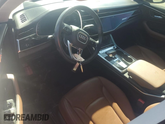 2019 Audi Q8 Prestige with VIN WA1FVAF13KD047532, listed as a Copart auction lot 48422995 with 0 mi miles and Salvage Title. Bid and sale history available at carsss.com. Image 8.