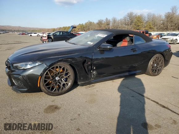 2023 BMW M8 Competition with VIN WBSDZ0C00PCL89792, listed as a Copart auction lot 88735965 with 22,068 mi miles and Salvage Title. Bid and sale history available at carsss.com. Image 1.