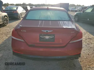 2021 Genesis G70 2.0T with VIN KMTG64LA9MU078432, listed as a Copart auction lot 73928124 with 22,301 mi miles and Non Repairable. Bid and sale history available at carsss.com. Image 6.