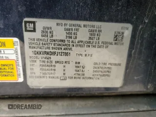 2015 GMC Acadia SLT with VIN 1GKKVRKD8FJ127861, listed as a Copart auction lot 51339945 with 206,265 mi miles and Salvage Title. Bid and sale history available at carsss.com. Image 13.