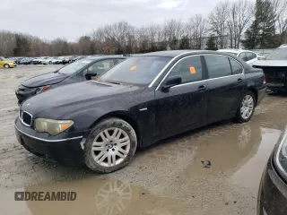 2002 BMW 7 Series 745Li with VIN WBAGN63482DR06178, listed as a Copart auction lot 48084225 with Not Provided miles and Clean Title. Bid and sale history available at carsss.com. Image 1.