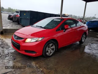 2013 Honda Civic Cpe LX with VIN 2HGFG3B57DH506749, listed as a Copart auction lot 51115435 with 169,382 mi miles and Salvage Title. Bid and sale history available at carsss.com. Image 1.