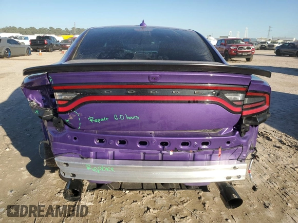 2023 Dodge Charger SRT Hellcat Widebody Jailbreak with VIN 2C3CDXL97PH585769, listed as a Copart auction lot 42298925 with 5,388 mi miles and Salvage Title. Bid and sale history available at carsss.com. Image 6.