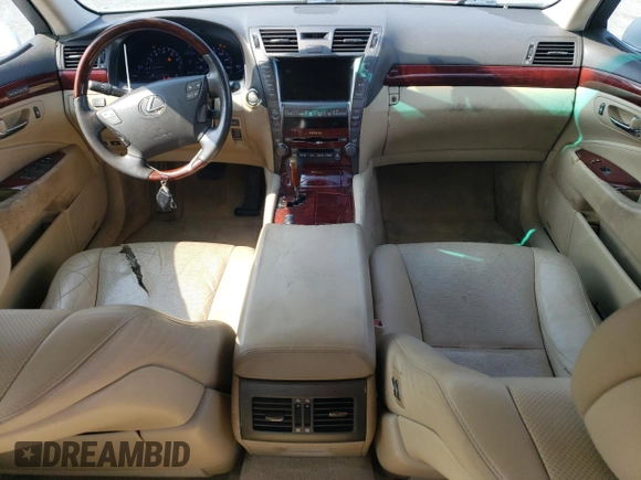 2008 Lexus LS 460 with VIN JTHBL46F485080239, listed as a Copart auction lot 64032705 with 157,873 mi miles and Salvage title. Bid and sale history available at DreamBid. Image 8.