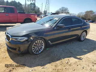 2021 BMW 5 Series 530i with VIN WBA53BH04MWX17465, listed as a Copart auction lot 45977445 with 50,553 mi miles and Salvage title. Bid and sale history available at DreamBid. Image 1.