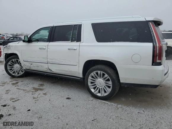2017 Cadillac Escalade ESV Platinum with VIN 1GYS4KKJ8HR264342, listed as a Copart auction lot 45761765 with 105,779 mi miles and Salvage Title. Bid and sale history available at carsss.com. Image 2.