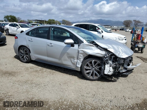2022 Toyota Corolla SE with VIN 5YFS4MCE6NP129188, listed as a Copart auction lot 51492575 with 41,501 mi miles and Salvage Title. Bid and sale history available at DreamBid. Image 4.