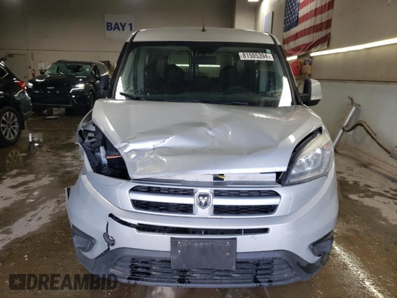 2017 Ram ProMaster City Cargo Van Tradesman SLT with VIN ZFBERFBB3H6F89783, listed as a Copart auction lot 81505394 with 130,196 mi miles and Salvage Title. Bid and sale history available at carsss.com. Image 5.