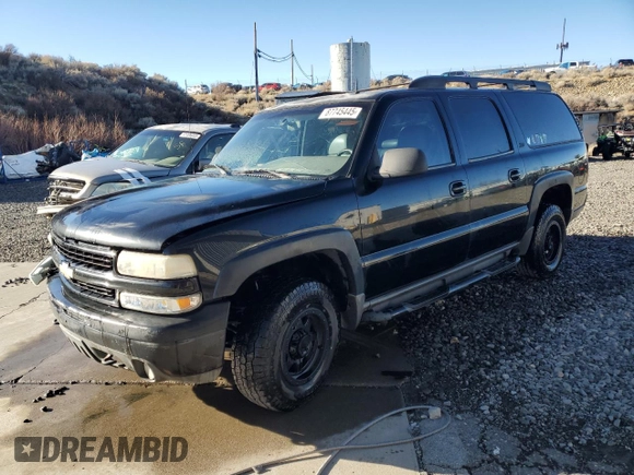 2002 Chevrolet Suburban Z71 with VIN 3GNFK16T12G256875, listed as a Copart auction lot 87745445 with 294,778 mi miles and Salvage Title. Bid and sale history available at carsss.com. Image 1.