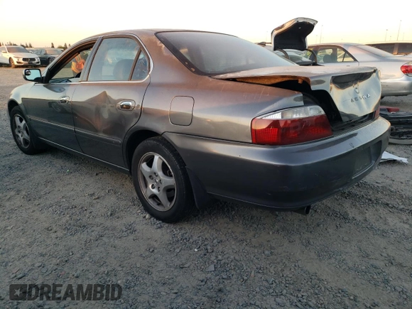 2002 Acura TL w/Navigation with VIN 19UUA56782A048974, listed as a Copart auction lot 71557644 with 124,848 mi miles and Salvage Title. Bid and sale history available at carsss.com. Image 2.