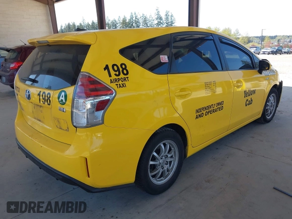 2016 Toyota Prius v Two with VIN JTDZN3EUXGJ055176, listed as a IAAI auction lot 42047651 with 282,741 mi miles. Bid and sale history available at carsss.com. Image 4.
