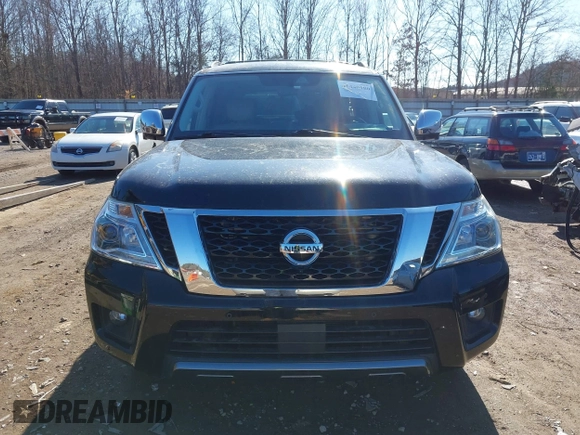 2019 Nissan Armada Platinum with VIN JN8AY2NF9K9351191, listed as a IAAI auction lot 41440180 with 62,721 mi miles and . Bid and sale history available at DreamBid. Image 12.
