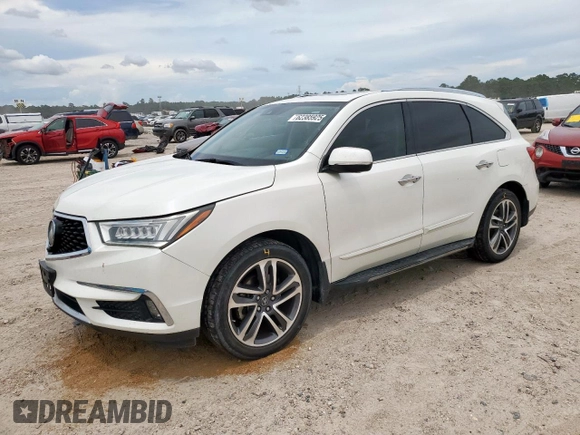2017 Acura MDX Advance with VIN 5FRYD3H83HB010049, listed as a Copart auction lot 62385925 with 121,312 mi miles and Salvage title. Bid and sale history available at DreamBid. Image 1.