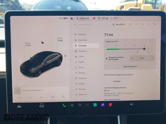 2018 Tesla Model 3 Long Range Battery with VIN 5YJ3E1EA0JF056979, listed as a IAAI auction lot 41865849 with 97,319 mi miles. Bid and sale history available at carsss.com. Image 17.