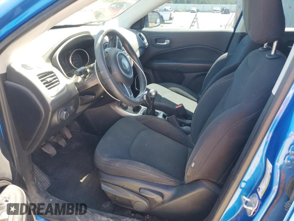 2018 Jeep Compass Sport with VIN 3C4NJDAB7JT373681, listed as a Copart auction lot 58225285 with 95,542 mi miles and Salvage title. Bid and sale history available at DreamBid. Image 7.