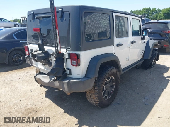 2014 Jeep Wrangler Unlimited Sport with VIN 1C4BJWDG1EL121190, listed as a IAAI auction lot 41913348 with 162,066 mi miles and . Bid and sale history available at DreamBid. Image 4.