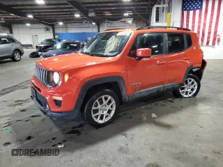 2019 Jeep Renegade Latitude z VIN ZACNJBBB4KPK02492, wystawiony jako Copart lot #55523965 z przebiegiem 60 083 mil mil oraz Szkoda całkowita • Salvage title. Historia ofert i sprzedaży dostępna na DreamBid. Obrazek 1.
